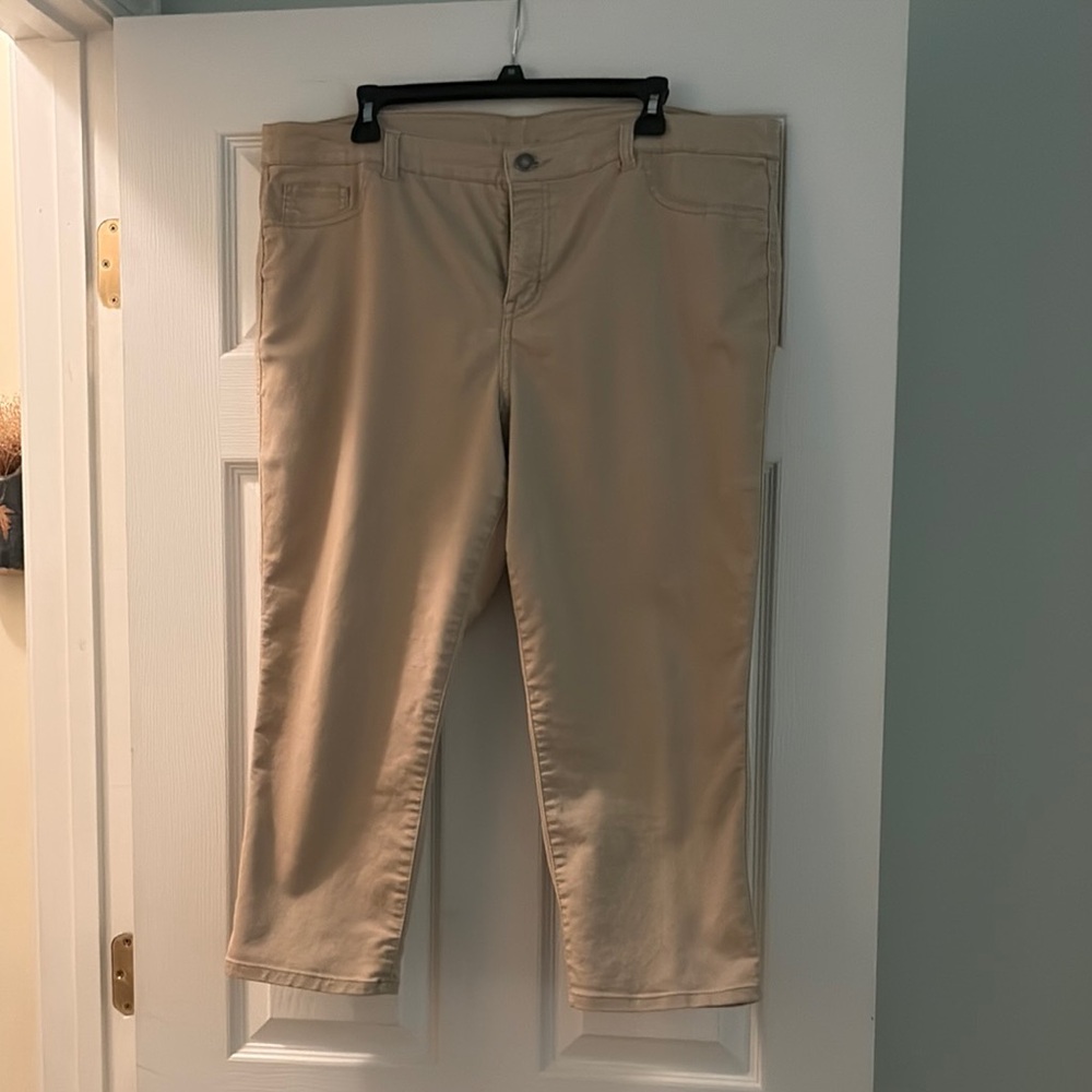 Style & Co Tan Capris Classic Straight Leg